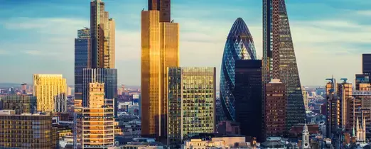 London skyline sunrise