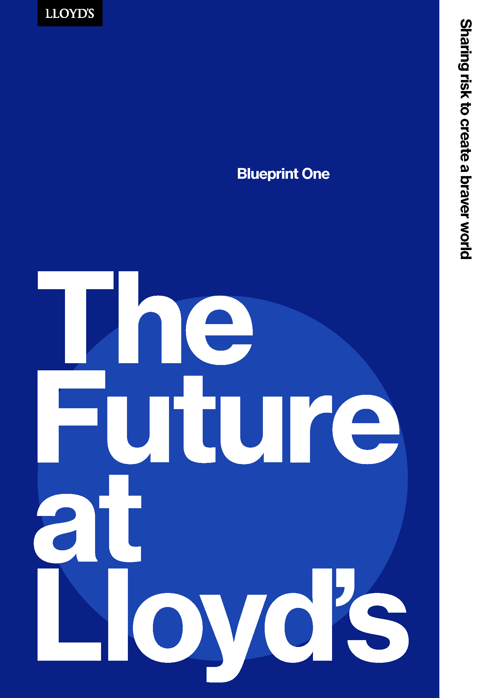 A front cover of a document reading 'The Future at Lloyd's'