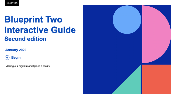 A front cover of a document reading 'Blueprint Two Interactive Guide Second edition'