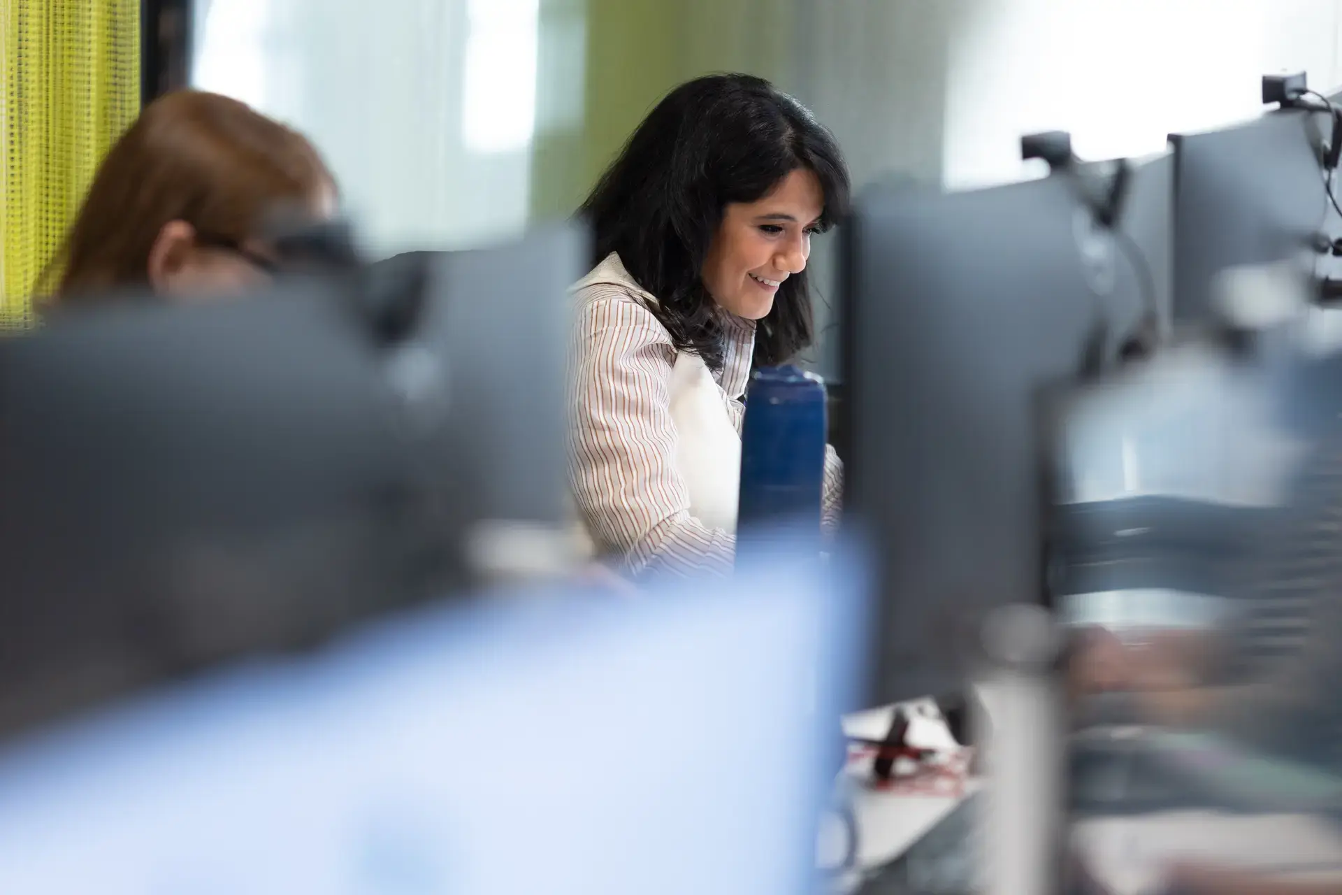 Woman working at desk 